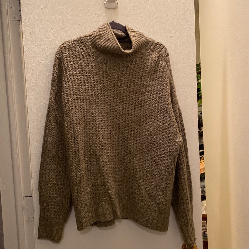Olive green / tan turtleneck from American Eagle